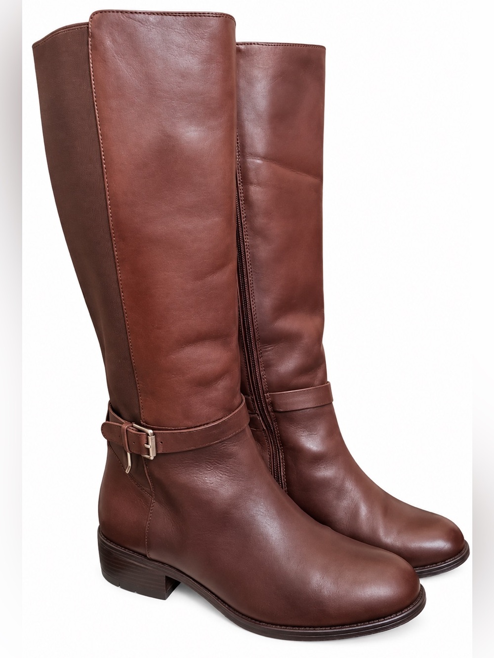Lauren Ralph Lauren Meranda Brown Leather Riding Boots 8.5B